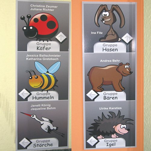 Beschilderung Kindergarten